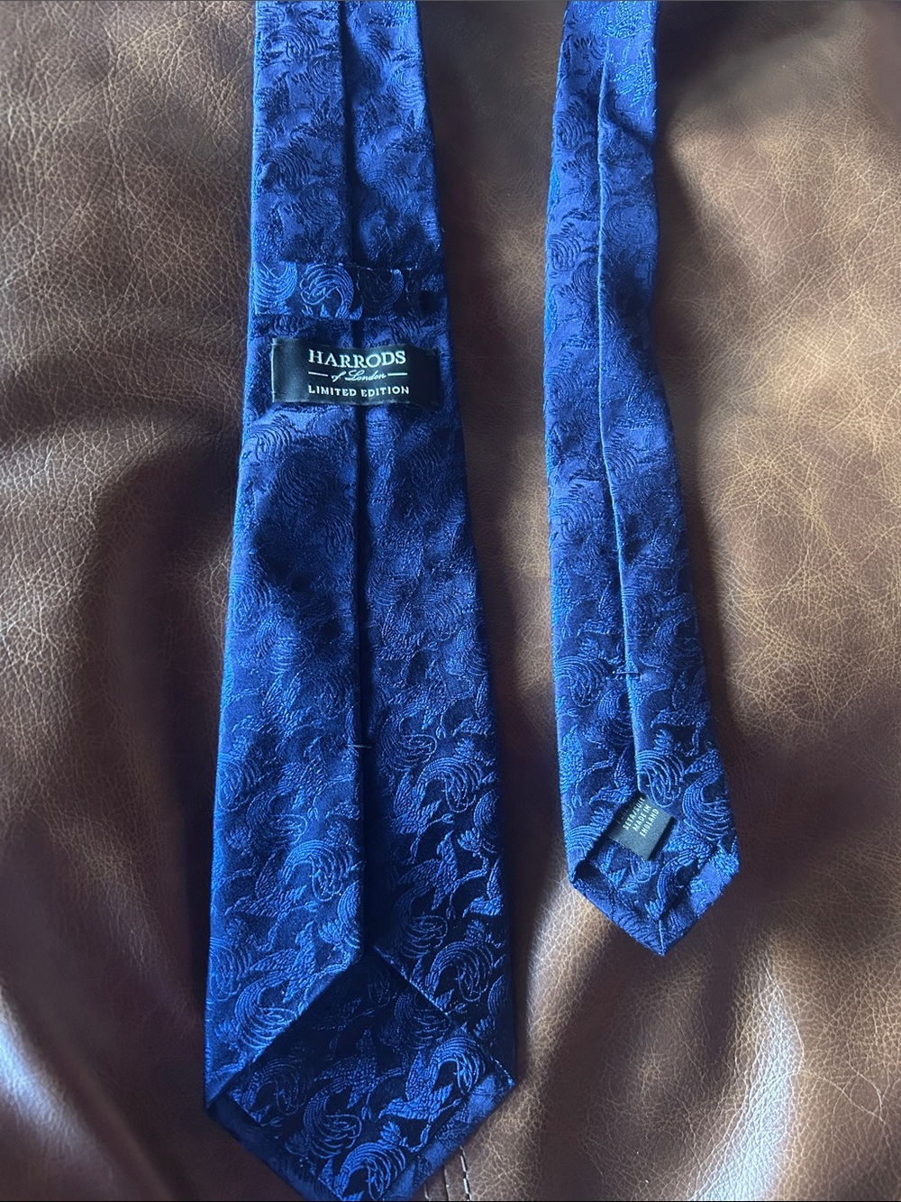 Harrods Men's Royal Blue Silk Tie